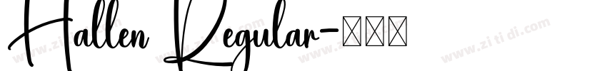 Hallen Regular字体转换